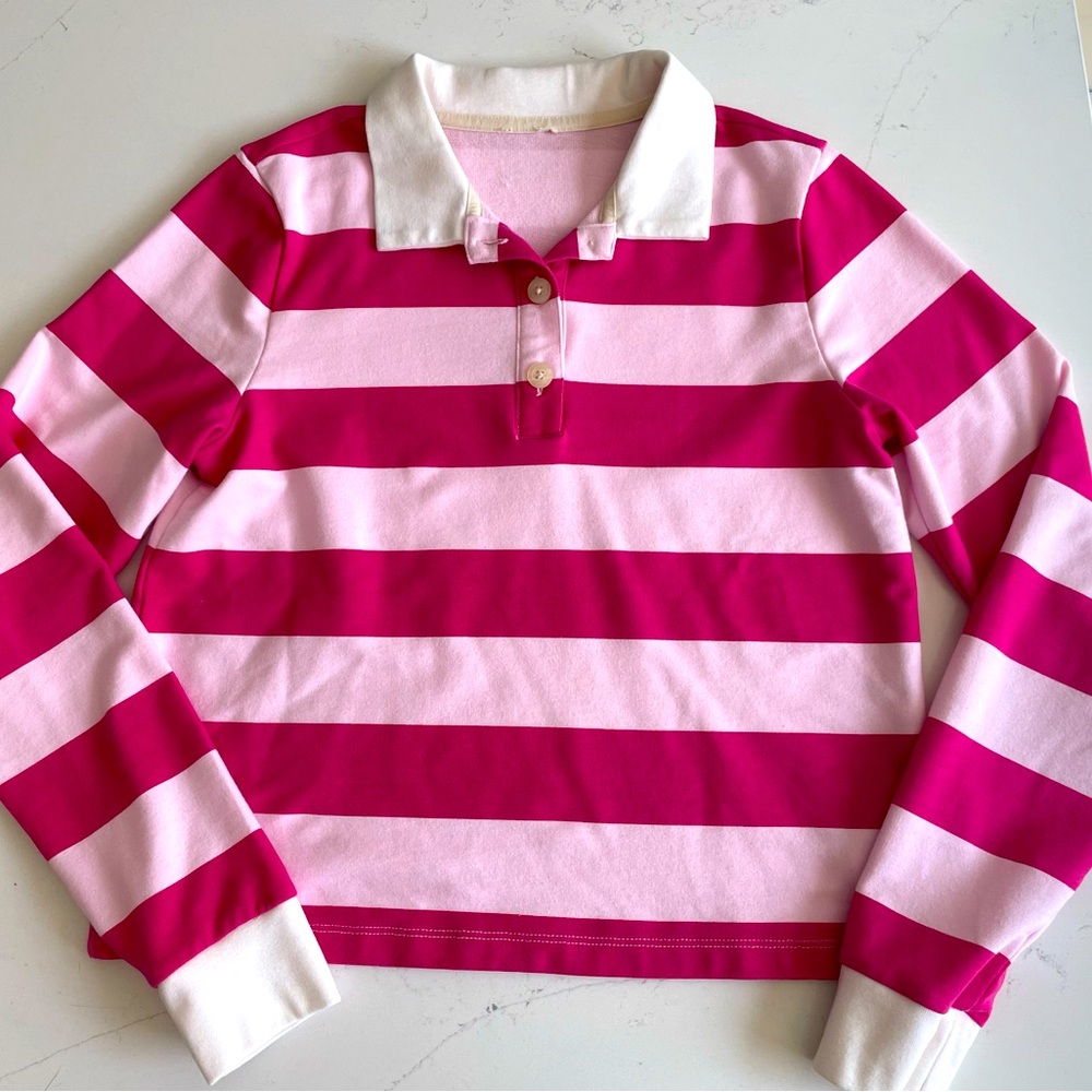JCrew Girls’ Striped Polo Shirt XL (14)